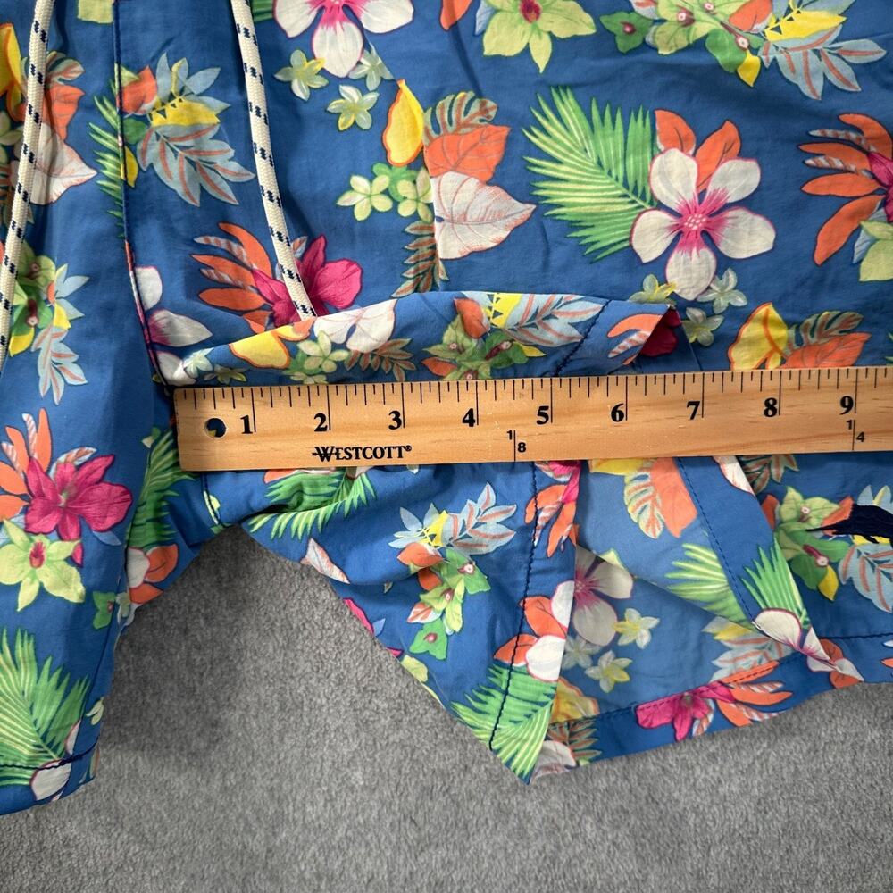Tommy Bahama Relax Swim Trunks Mens Medium Blue Tropical Floral Mesh Brief Liner - Picture 5 of 8